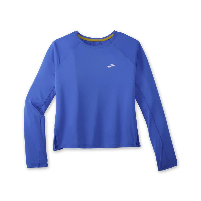 Brooks Sprint Free Breathable Women's Long Sleeve Running Shirt - Bluetiful (80267-HJQV)